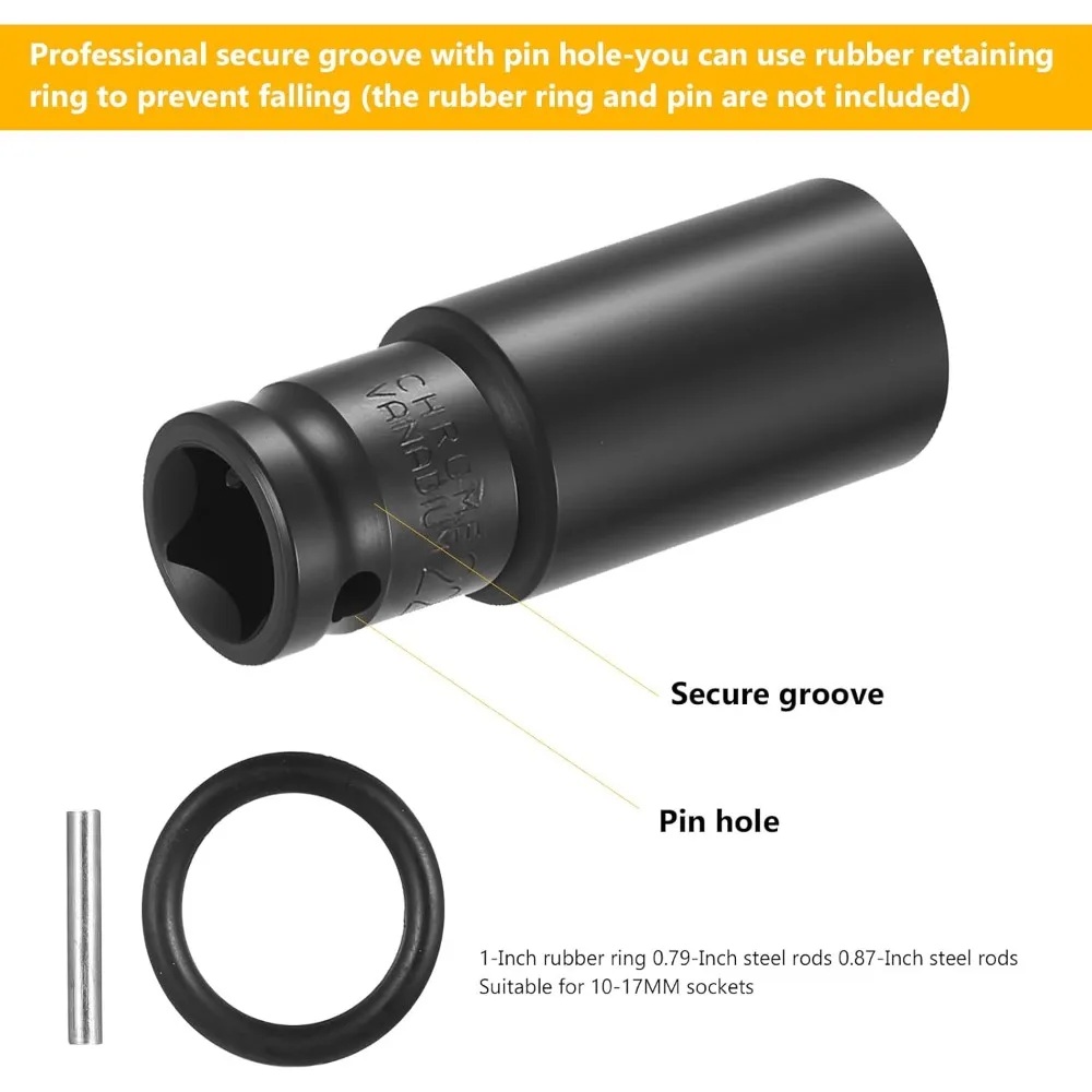 10pcs Telescopic Socket Extension Set Hexagonal Electric Socket Head Automotive Maintenance Tool