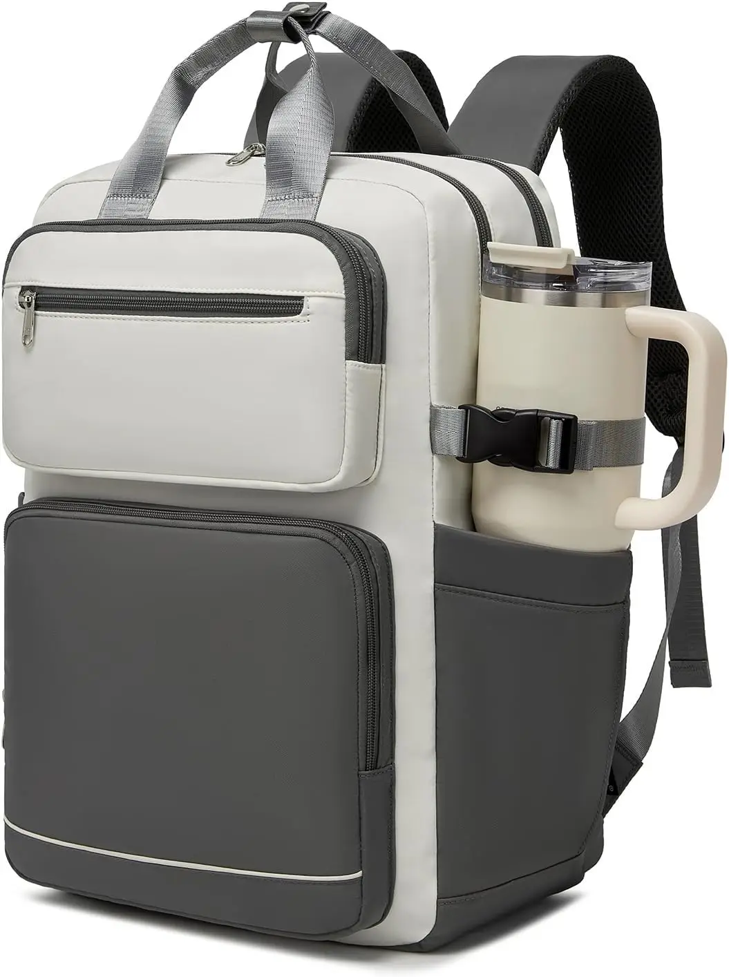 Sac à dos pour ordinateur portable KONO 15,6 pouces, léger, imperméable, antivol, avec poche frontal