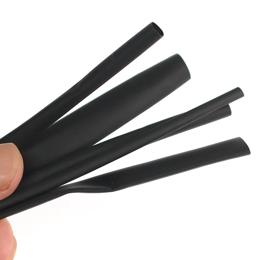 8M/Set Black Heat Shrink Tubing Kit 2:1 1/2/3/4/5/6/7/8mm Insulation Cable Sleeving for Cables Wire Connector DIY Projects