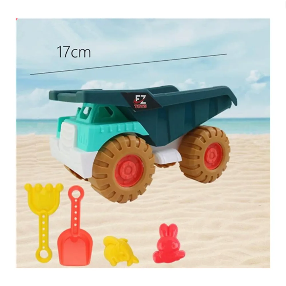 5 pièces/ensemble plage sable outil de jeu modèle voiture pick-up sablier pelle cuillère hippocampe étoile de mer PVC modèle éducation enfant jouet