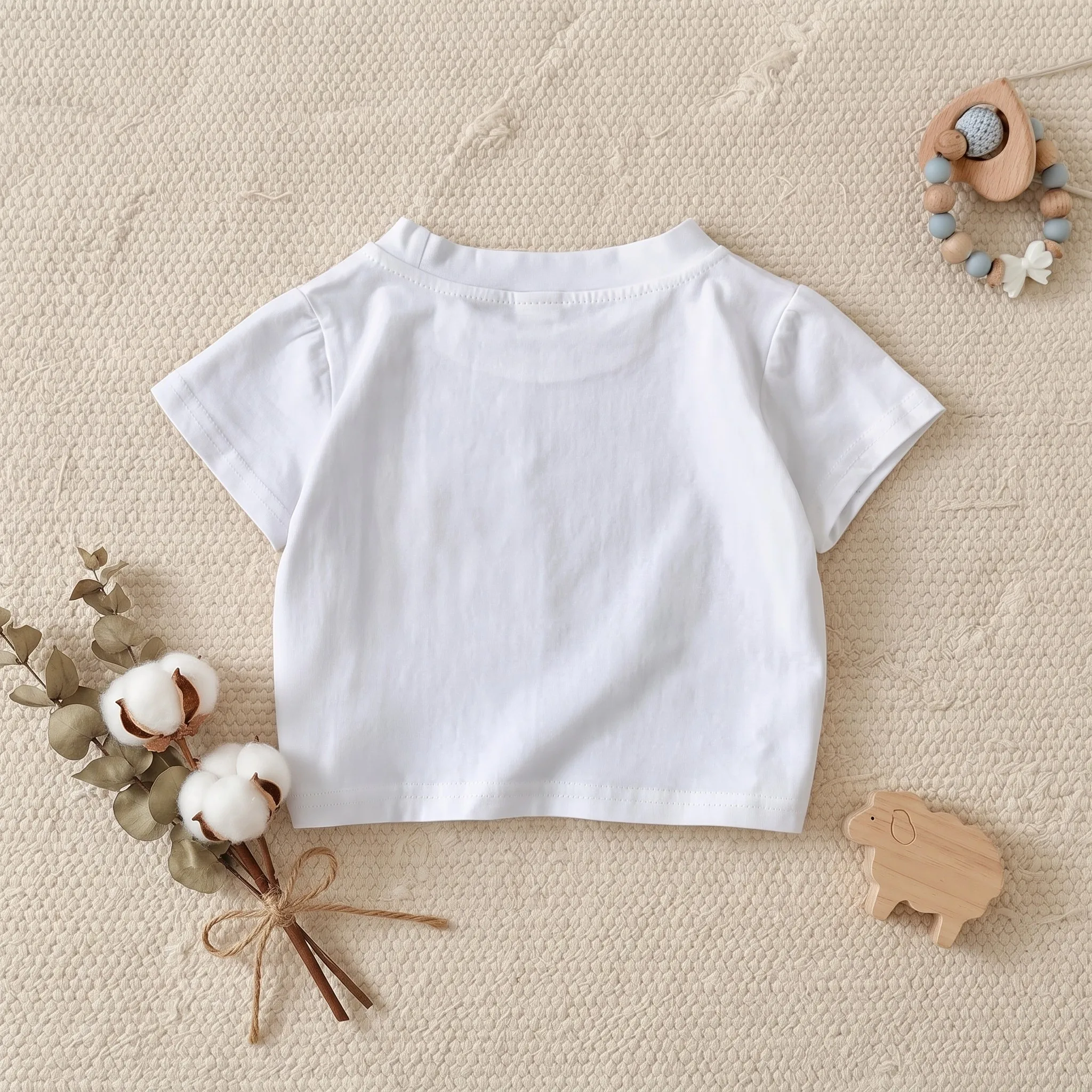 Baby Weißes Basic Kurzarm-T-Sh – Undershirt Crew Neck Bewertung und Preis