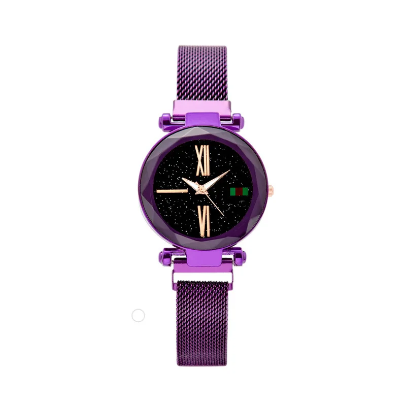 2024 New Popular Women Watches Fashion Starry Sky Ladies Quartz Clock Luxury Magnetic Mesh Female Wristwatch Gift for Watch