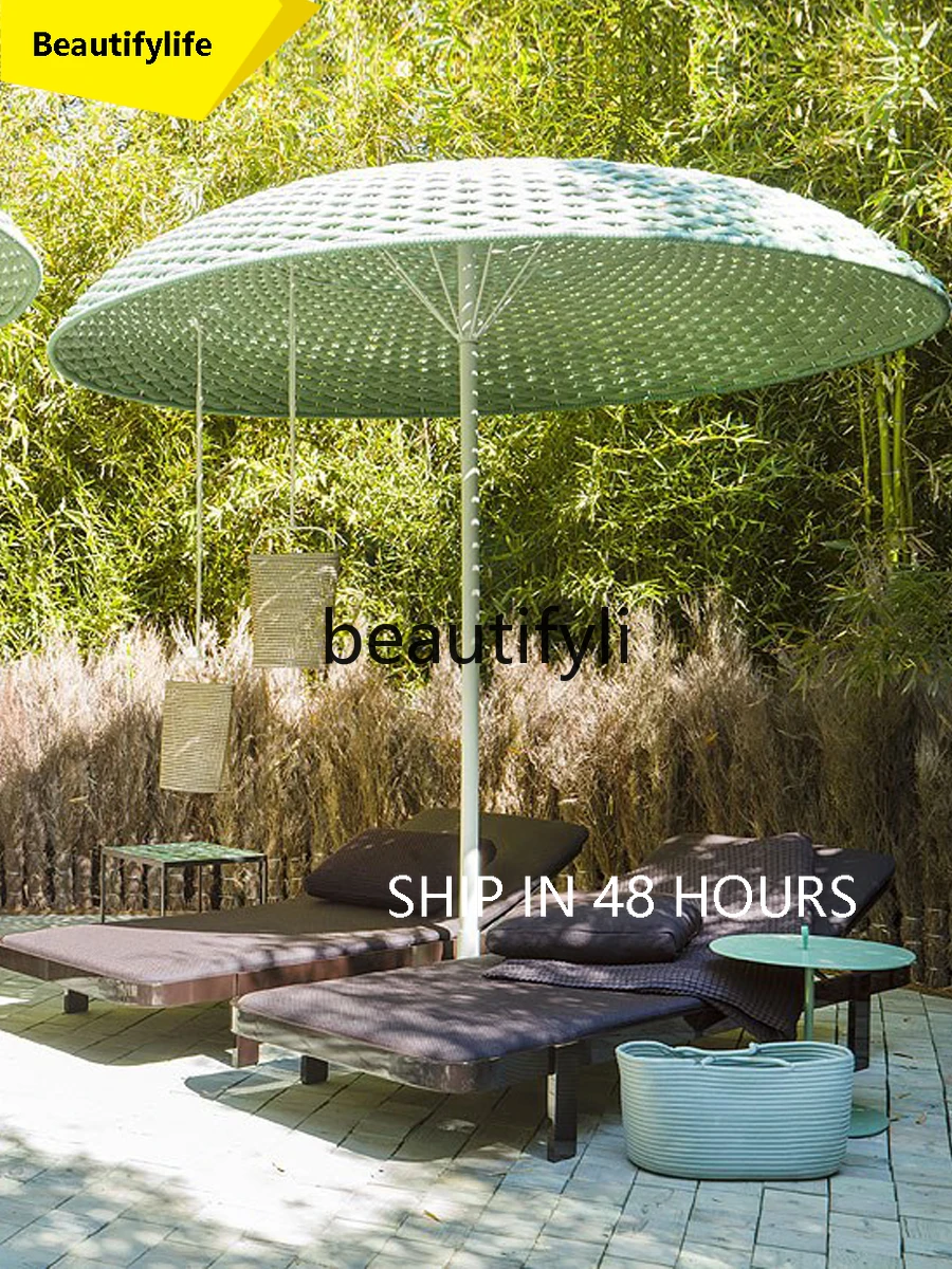 

3286 Sunshade Umbrella Check-in Outdoor Courtyard Open-air Rattan Woven Homestay Beach Villa