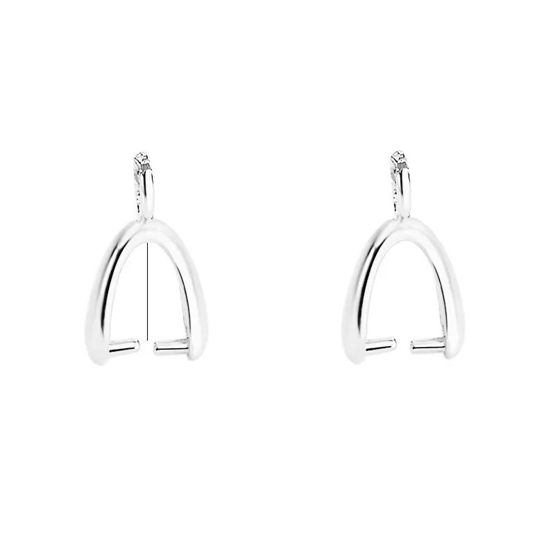 100 pcs 도매 925 스털링 실버 주얼리 결과 베일 커넥터 베일 핀치 보석 펜던트 링커