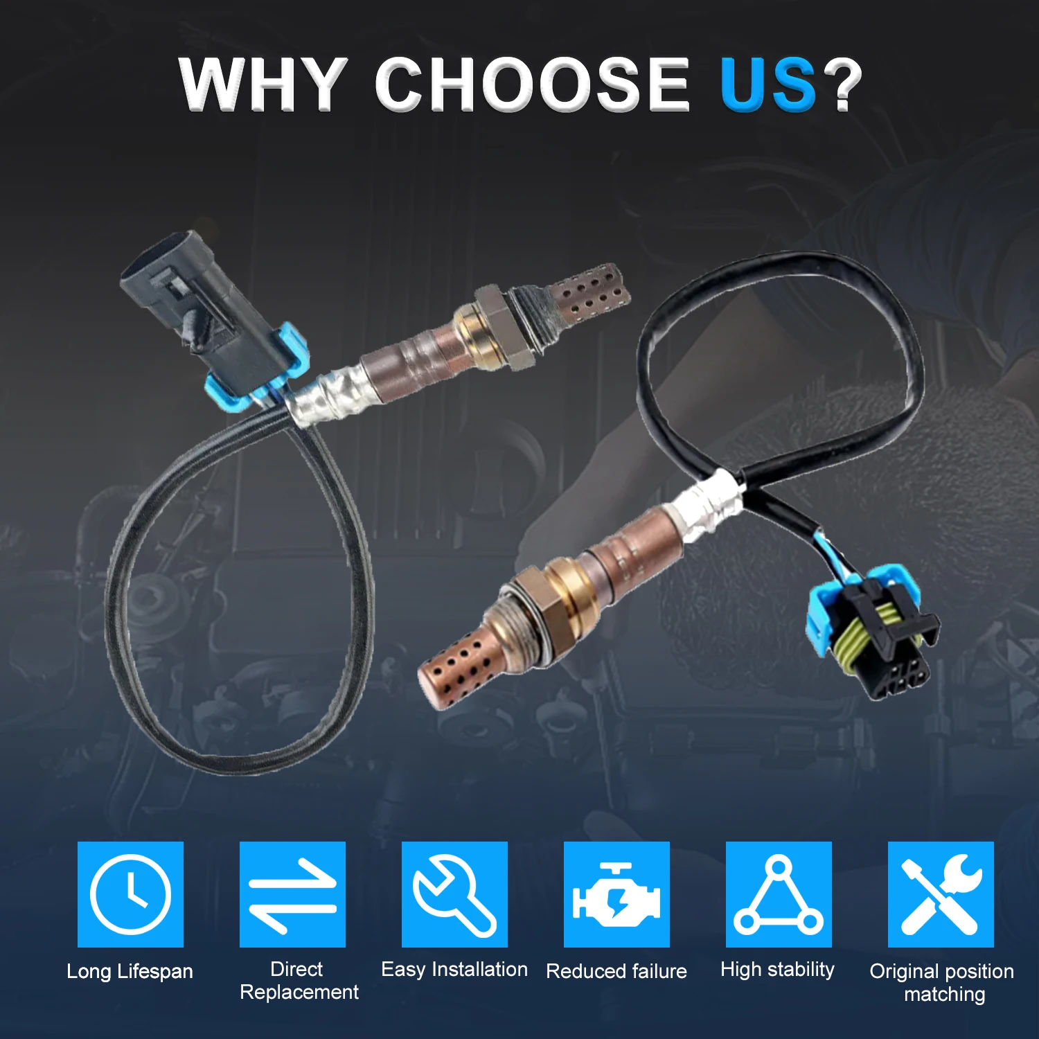 2pcs Front Rear Lambda Probe Oxygen O2 Sensor 12617648 12629659 For VAUXHALL Opel ASTRA J GTC INSIGNIA A mk1 2.0 Turbo 2008-2017