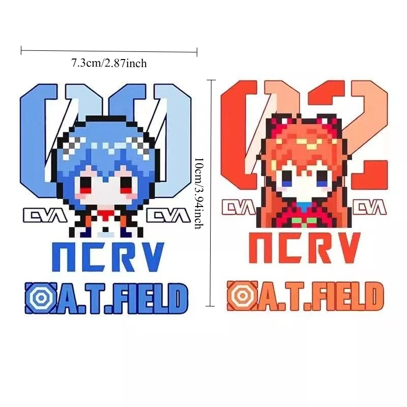 Neon Cute Genesis Classic Evangelion Standard Personalized Car & Electric Bike Stickers Waterproof Decorative Body Decals Daily - view 6