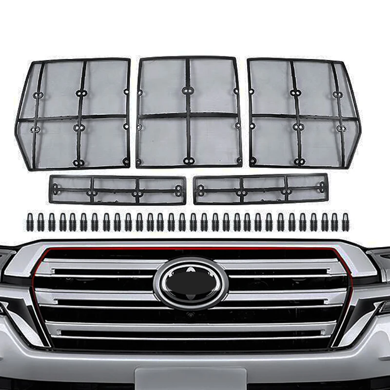 Car Insect Screening Mesh Front Grille Insert Net for Toyota Land Cruiser 200 LC200 Fj200 2008- 2013 2014 2015 2016 2017 2018 19