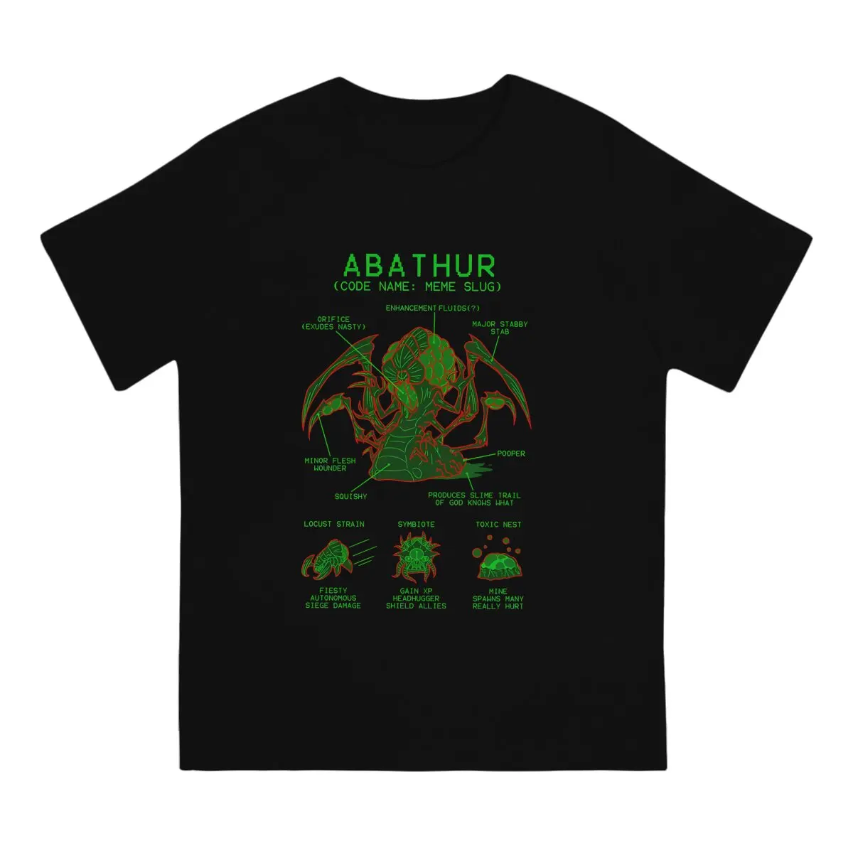 StarCraft Game Abathur Data Tshirt Graphic Men Tops Vintage Homme Summer Clothes Cotton Harajuku T Shirt