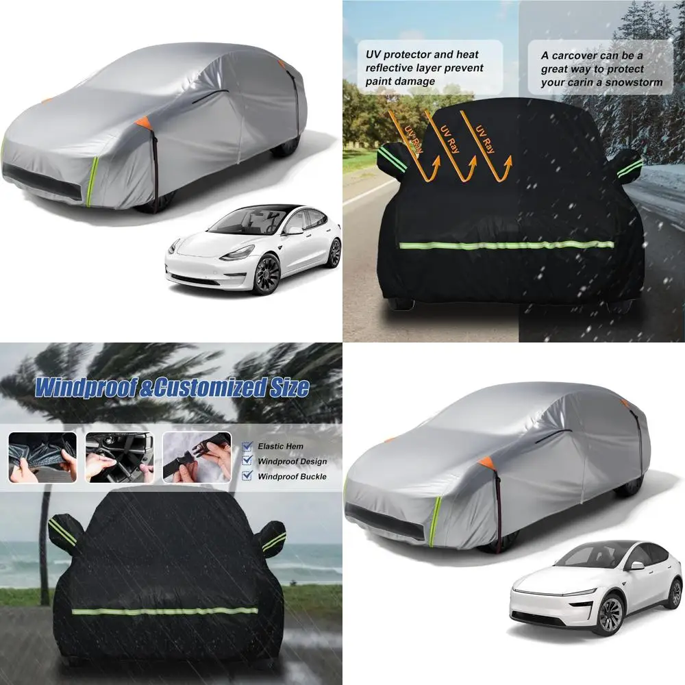 

Всепогодный 10-слойный водонепроницаемый автомобильный чехол на заказ с технологией термозащита для модели 3 (2017-2026)