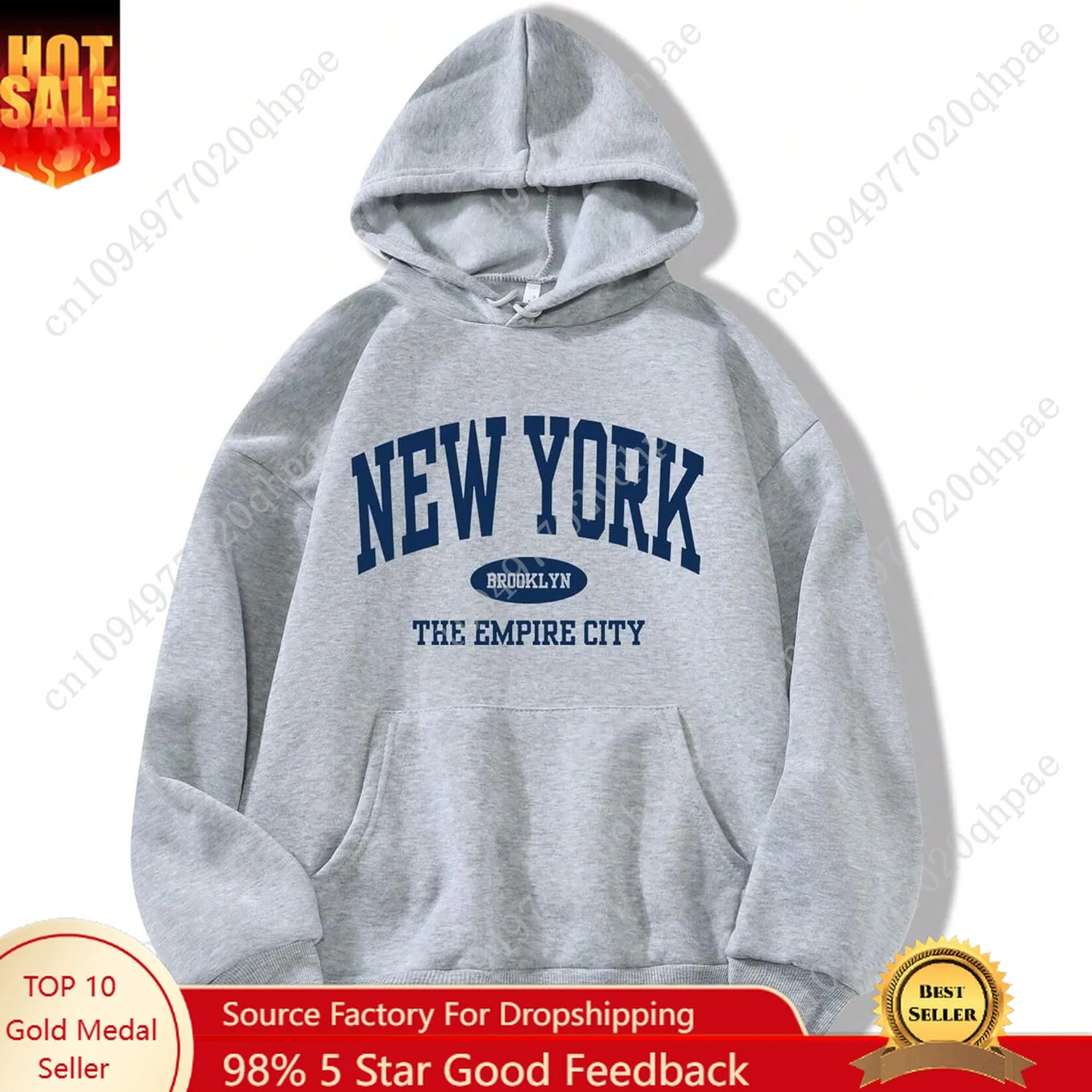 Hilinker Damen-Kapuzenpullover mit Grafik, Kordelzug, langärmelig, Sweatshirt mit Taschenpullover