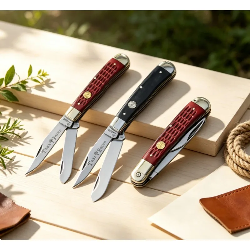 Dual Grafting Knife – 7Cr17MoV+440 Mirror Blade + White Copper & Ox Bone – Garden, Budding, Pruning