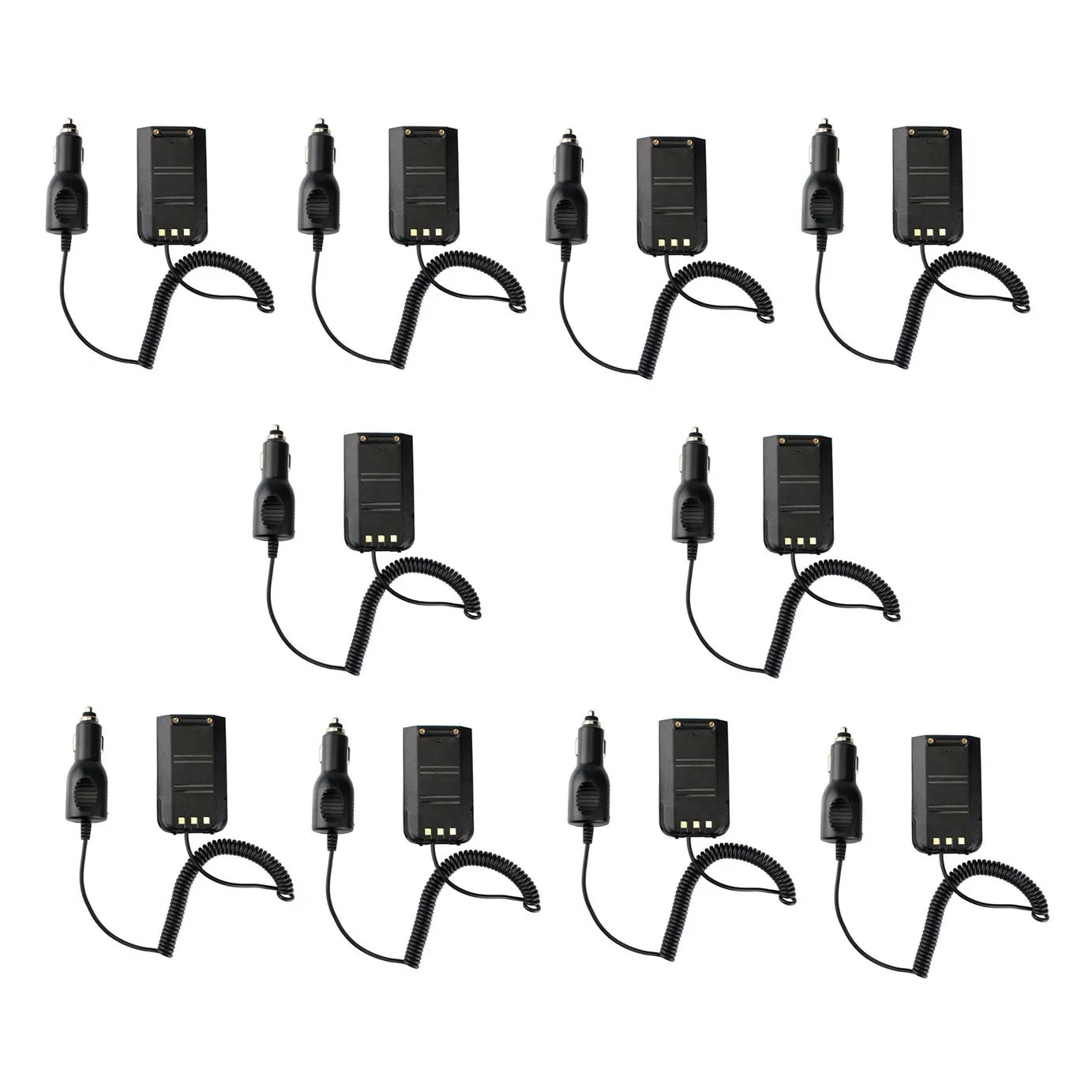 Eliminador de bateria do carregador do carro, acessórios do Walkie Talkie, TYT, MD-380, MD380, MD380GPS, RT3, RT3S, J9110J, rádio, 10Pcs Lot, 12V-24V