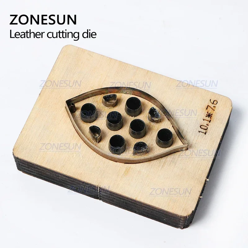 ZONESUN H1 DIY Custom Cutter Leather Earring Cutting Die Leather Cut Out Earring For Steel Rule Die Cutting Machine Press Tools