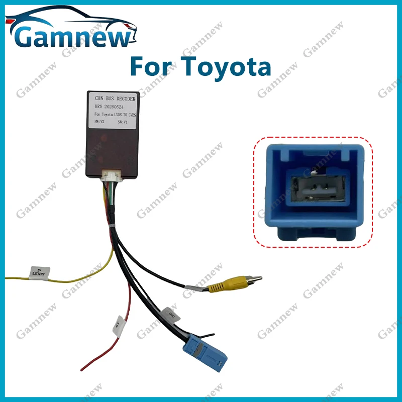 

Car LVDS To CVBS Cable 360 Panoramic Reversing Camera Decoder Canbus Box For Toyota Prado Land Cruiser 150 Accessories