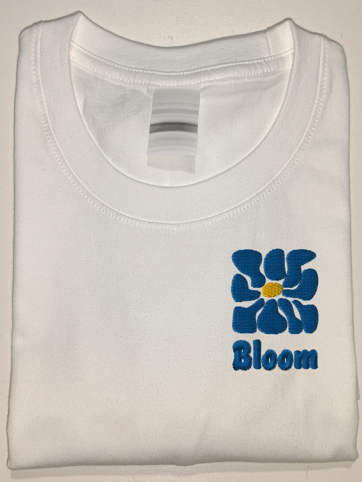 

Футболка с вышивкой Bloom Statement, футболки с вышивкой из 100% хлопка, Camisas Basicas Hombre, новые рубашки и футболки