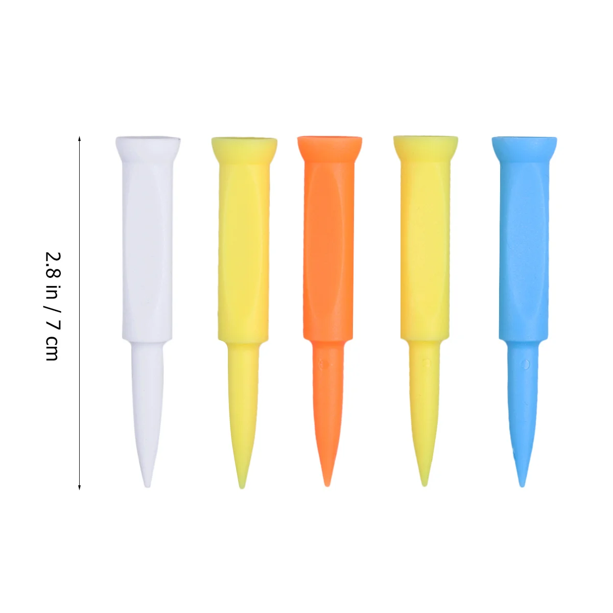 5 шт. футболки для гольфа, пластиковая конструкция, длительное использование, плоская боковая конструкция, стабильный аксессуар с низким трением, аксессуары для футболок