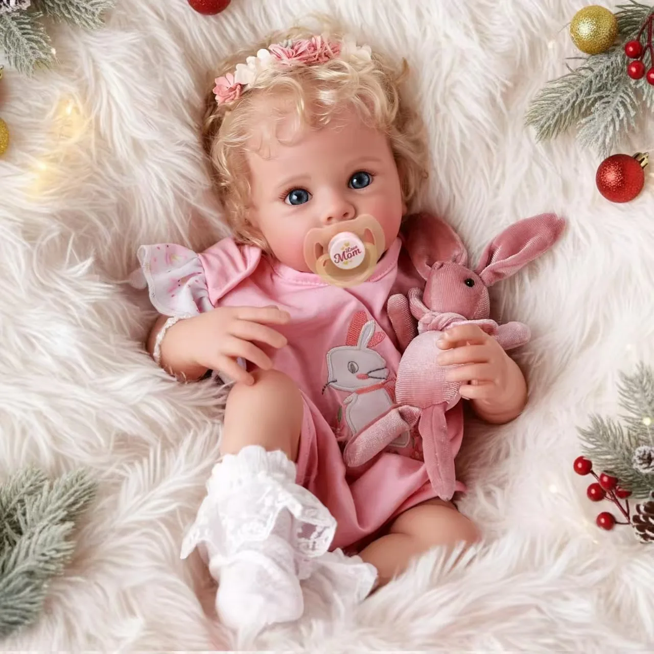 Image of 19 Zoll Neugeborenen-Babypuppe Jocy Ward Reborn Babygröße Echtes Bild Handgefertigt 3D-Haut Eingewurzeltes Haar Sichtbare Adern