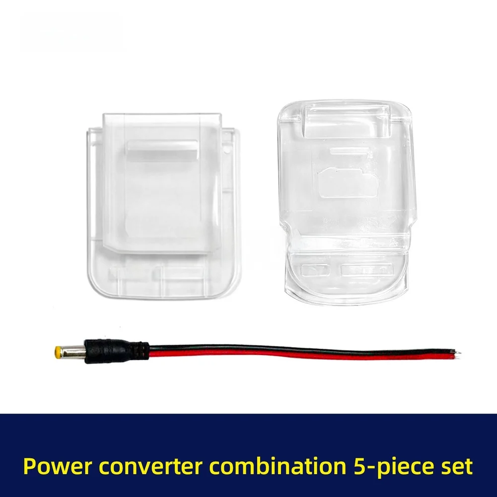 21V Battery Converter Adapter With DC Connector Dust Cover For Dayi For BL1830 Power Tool Accessories 5pcs Set Black