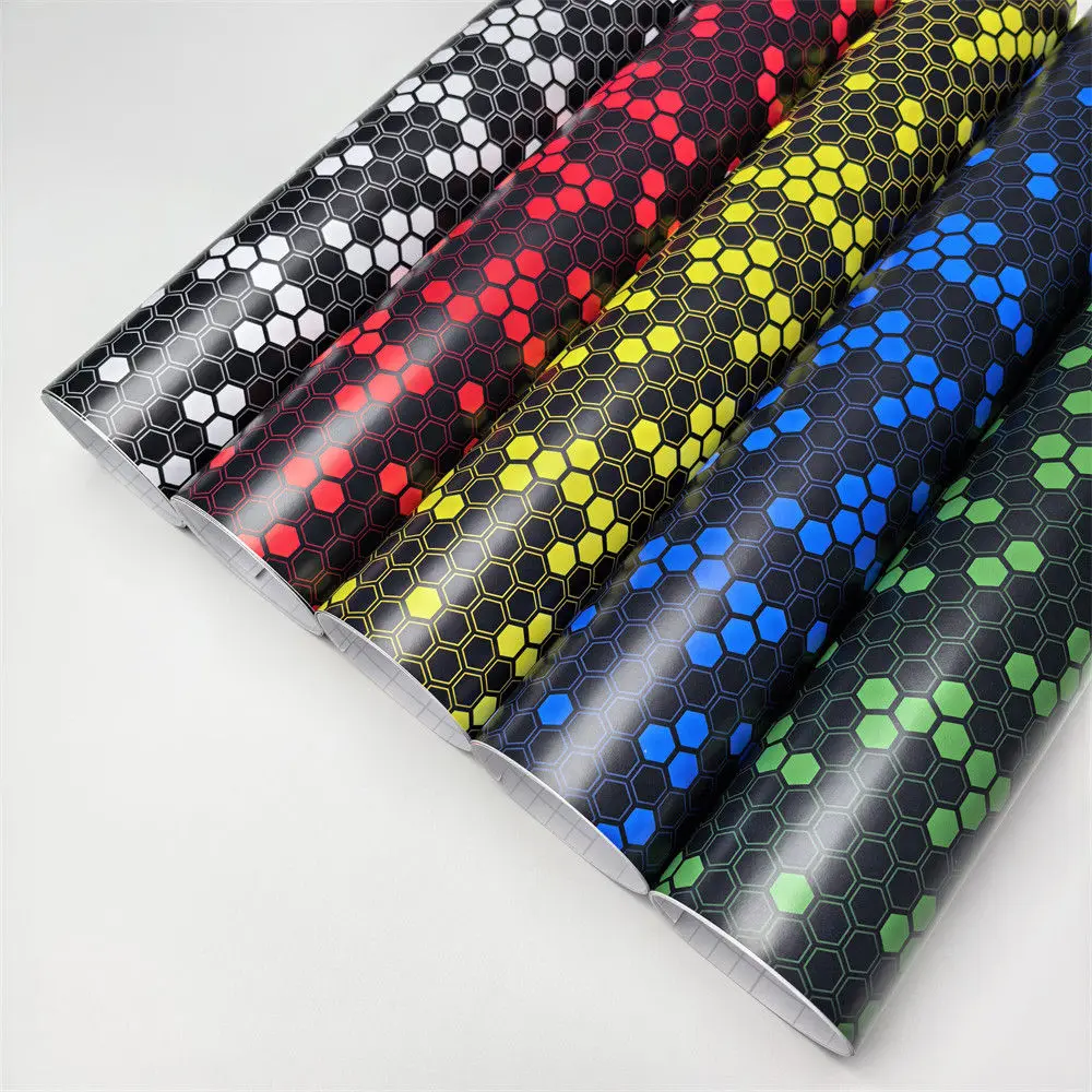 

Honeycomb Camo Car Vinyl Wrap Hexagon Self-Adhesive Car Body Film Motorcycle ATV Decals Wrapping Foil Sticker