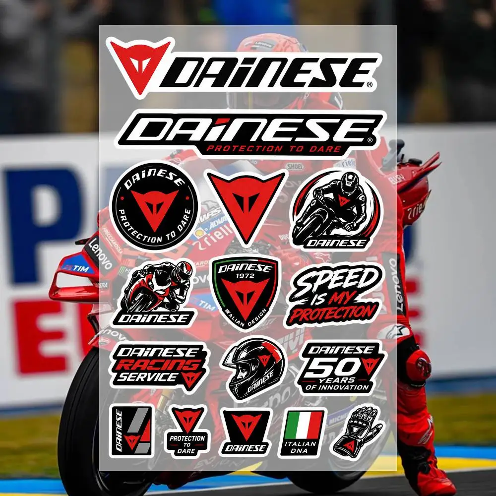 D-DAINESE  Decal Set High Quality Printed and Cut Stickers Motorcycle Sticker