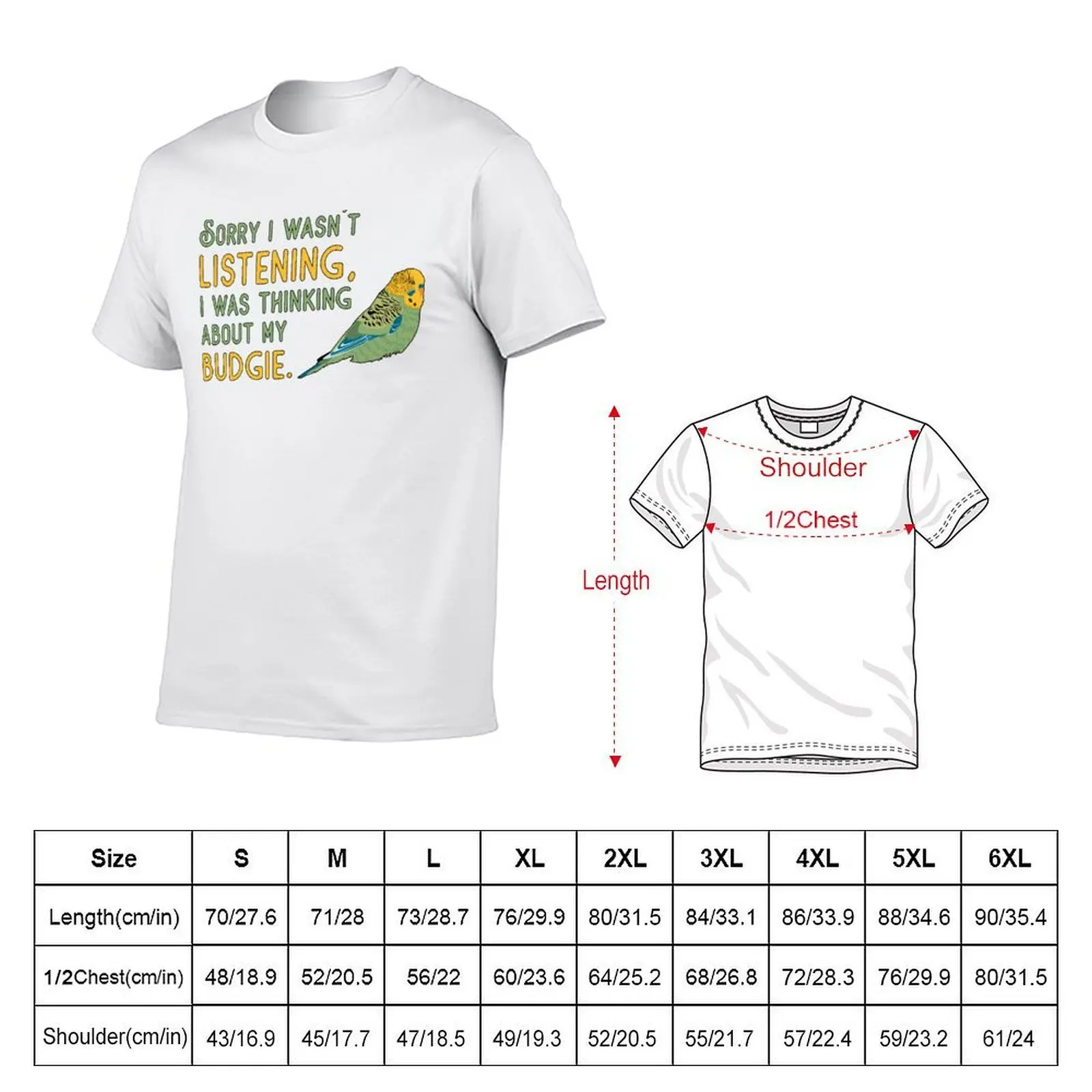 Parakeet Lover About My Budgie Budgerigar Budgie T-Shirt Regular Fit Plain Tee Shirt
