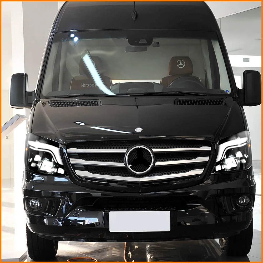 For Mercedes Benz Sprinter W906 2014-2018 Facelift Quad Projector Lens Bi-LED Sequential Animation Front LED Headlamp Assembly