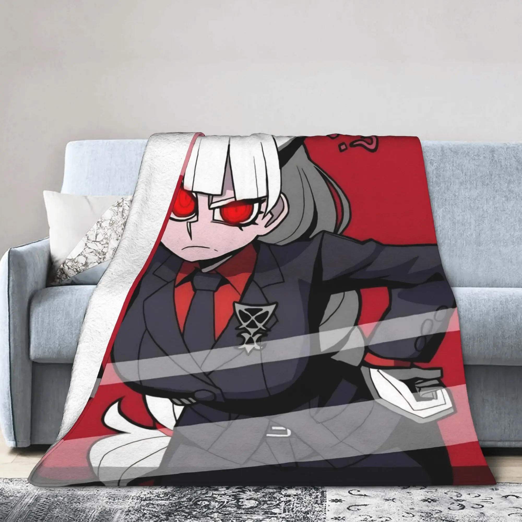 Helltakers Lucifers Cerberus Game Blanket Anime Flannel Soft Bedding Throw Blanket for Home Decoration Travel Soft