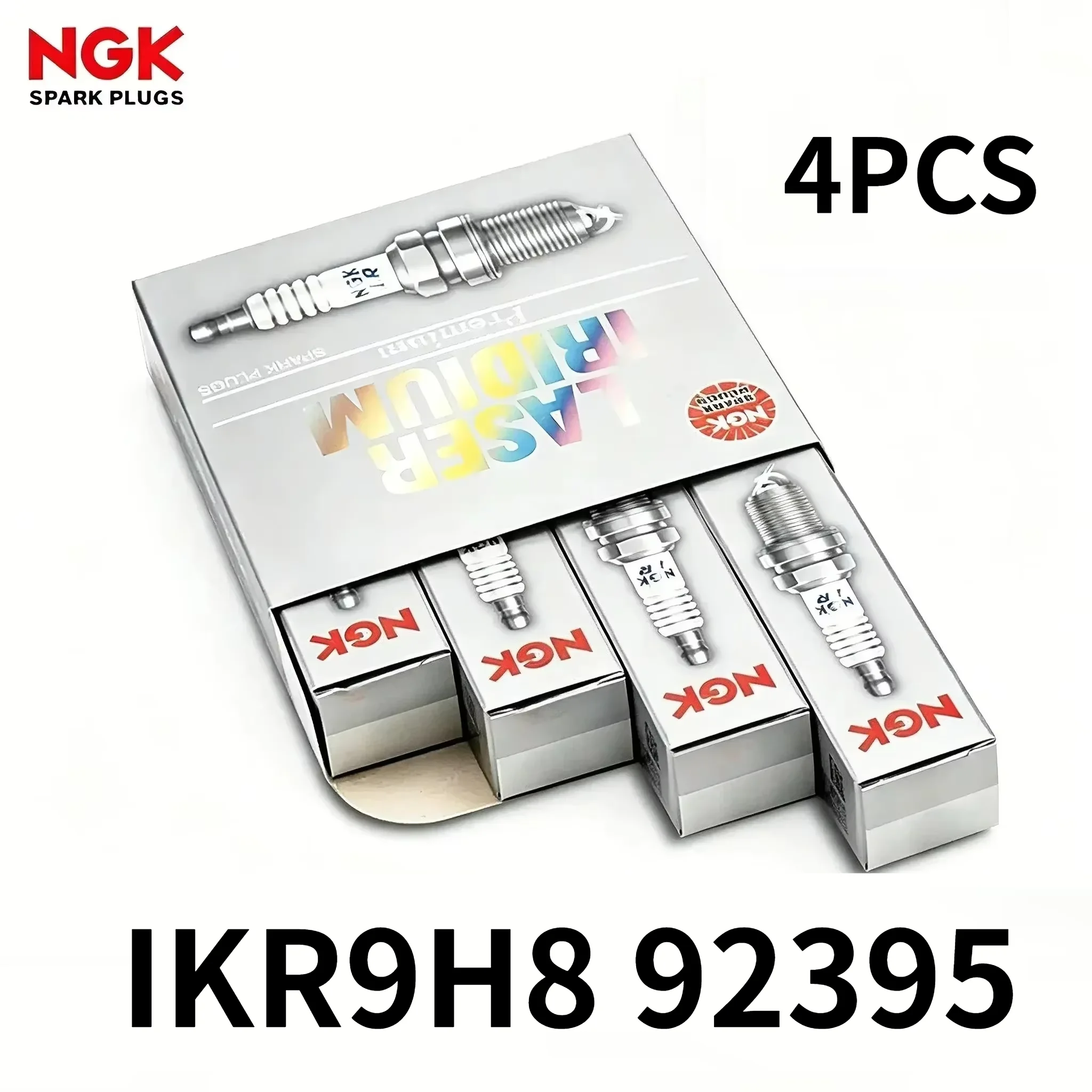 4Pcs NGK Laser Iridium Spark Plug IKR9H8 92395 Fit For Fiat Viaggio Ottimo Jeep Renegade 1.4T Auto Ignition Parts