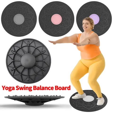 Wobble Balance Board Yoga Swing Balance Board Non-slip Balance Exerciser Stability Trainer Board for Core Training Body Exercise