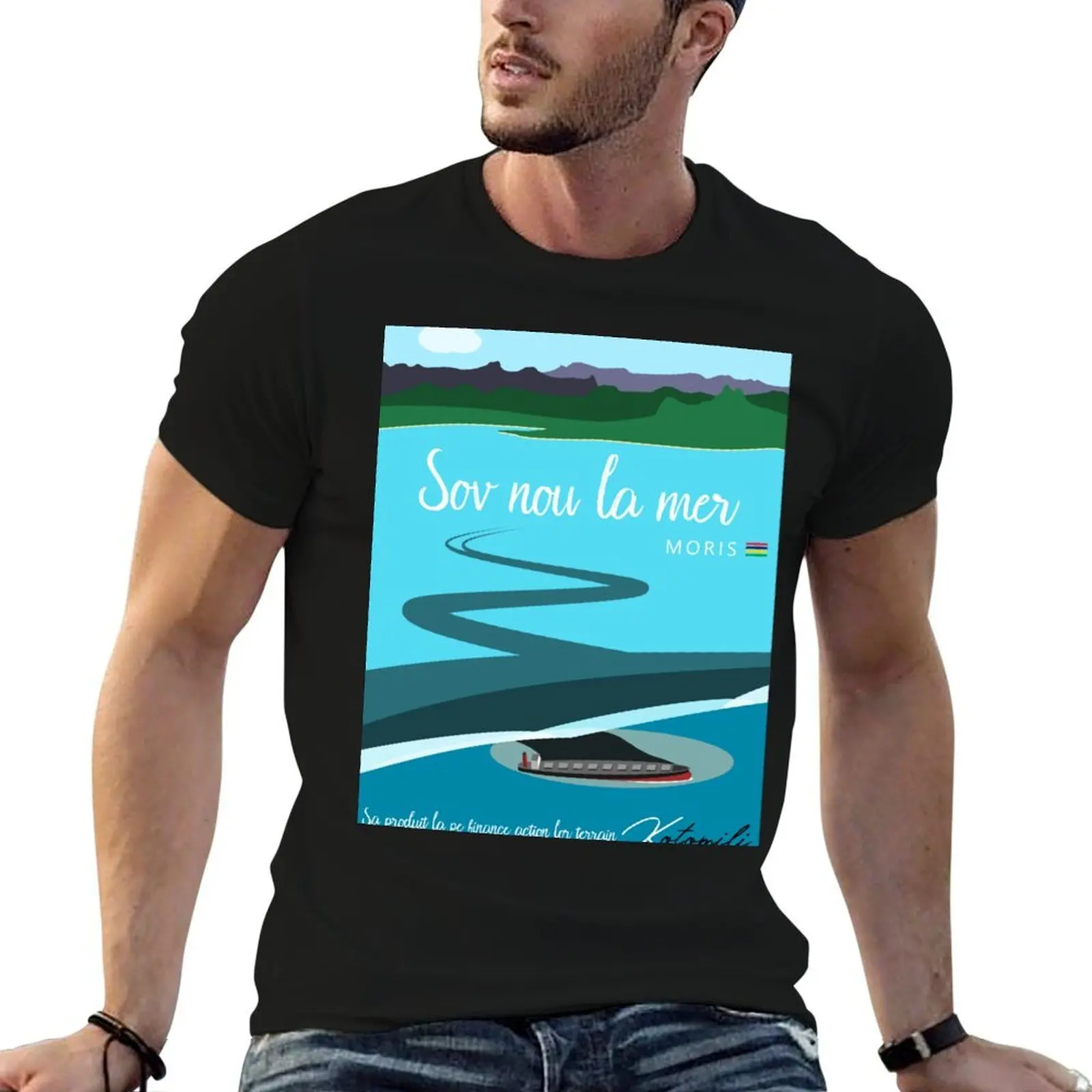 Sov nou la mer Moris T-Shirt t shirts with prints t shirt man designer men t shirt cotton 100% T-shirt