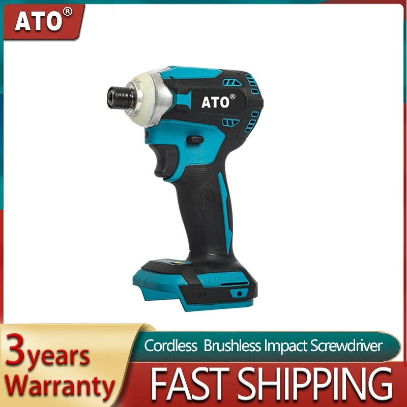 ATO Electric Wrench Rechargeable Power Brushless Highspeed Drill Driver Tools Cordless Impact Screwdriver For Makita 18V Battery