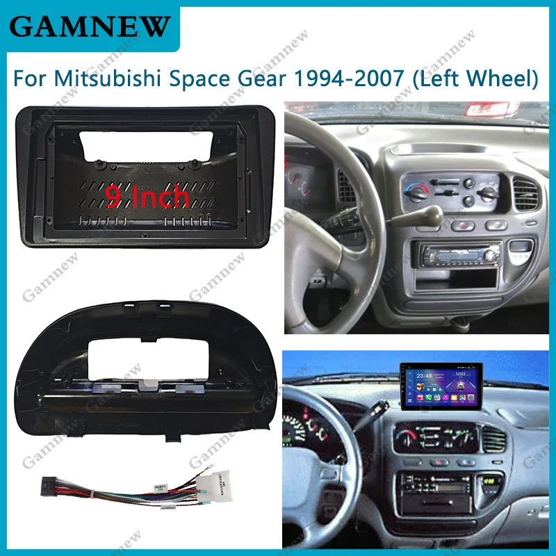 9 Inch Car Frame Fascia Adapter Android Radio Dash Fitting Panel Kit For Mitsubishi Space Gear 1994-2007 LHD