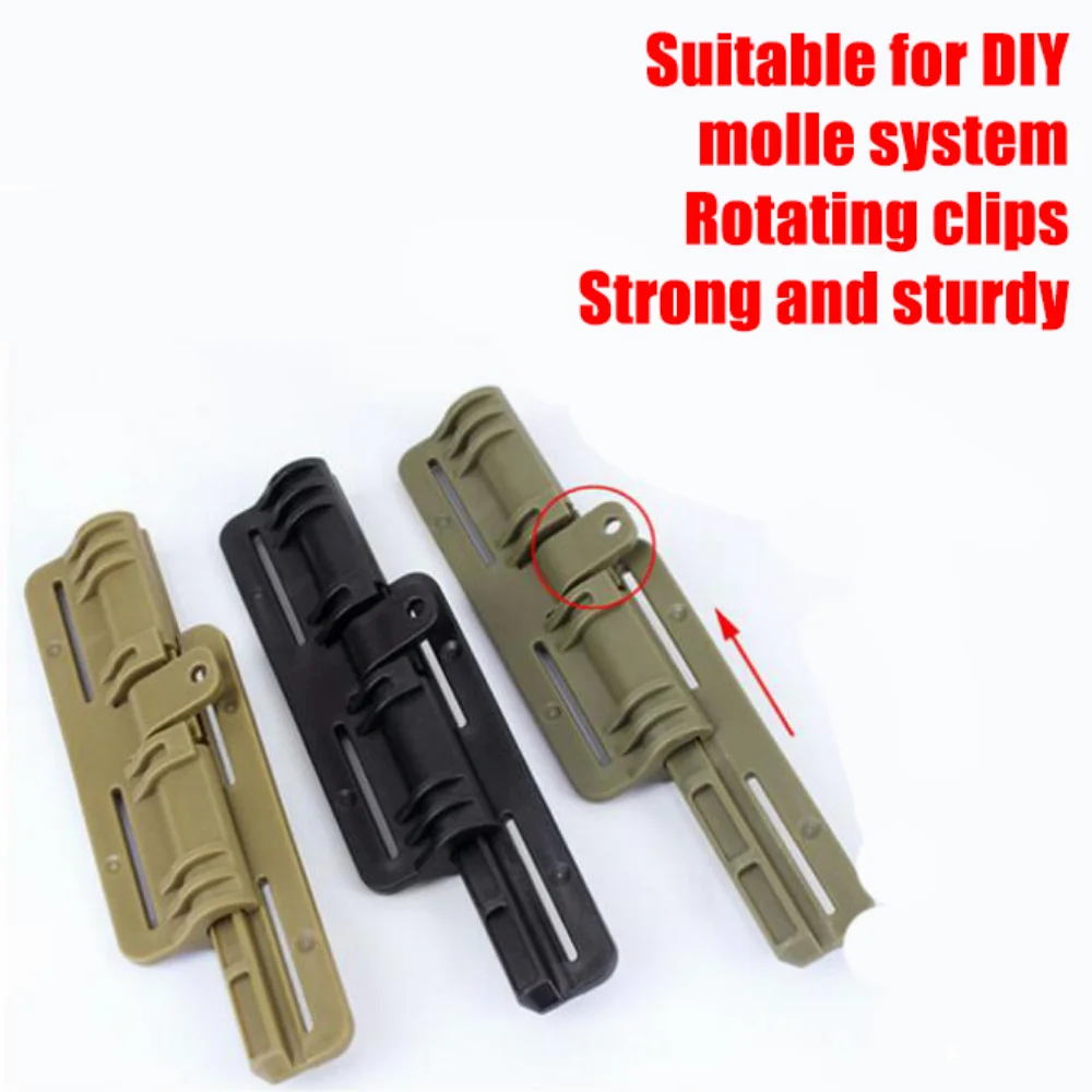 2PCS Tactical Vest Quick Release Buckle Slider Molle Strip Module Strip Buckle Quick Disassembly Tactical Fixture Kit Hunting