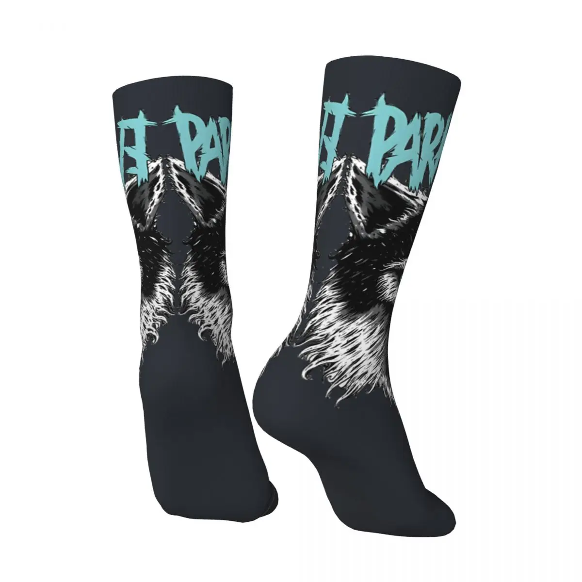 Funny Crazy The Dangerous Sock for Men Hip Hop Harajuku Primal Tales of Savagery Quality Pattern Crew Sock Casual Gift fugees