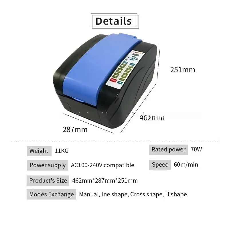 Tape Cutter Kraft Paper Fiber Packaging Dispenser Fully Automatic Wet Water Sticker Tape Machine Small Desktop