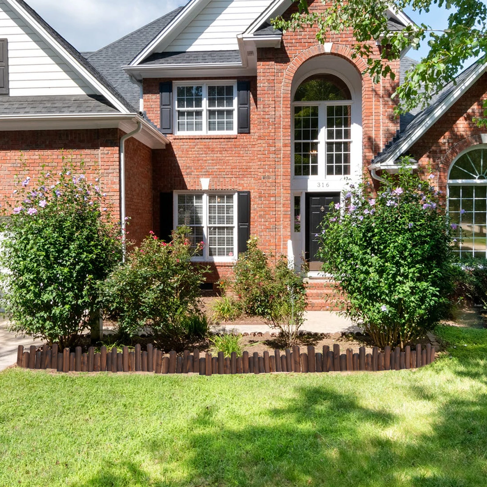 

Solid Wood Fence Outdoor Garden Edging Fences Yard Scene Decoration Landscape Wooden Pile Fence Courtyard Partition