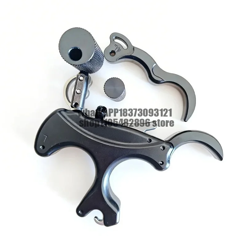 Trigger Release for Compound Bow - Adjustable Angle Grip Release with 3/4-Finger Hand Held Grip Thumb Release Aids