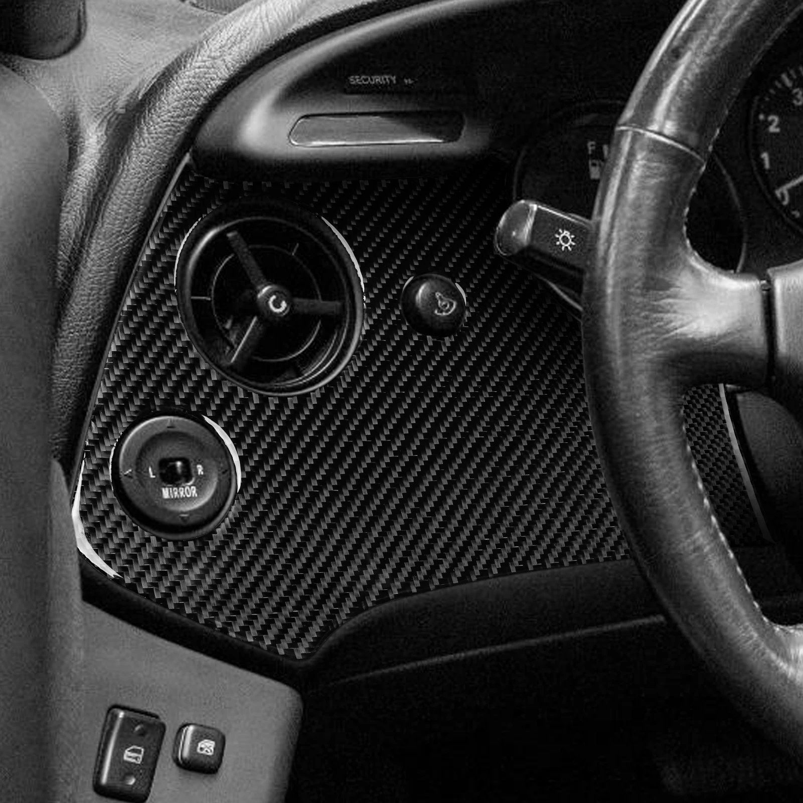 For Toyota Supra A80 Turbo 1993-1999 Carbon Fiber Instrument Center Radio Control Panel Car Accessories Decorative Stickers