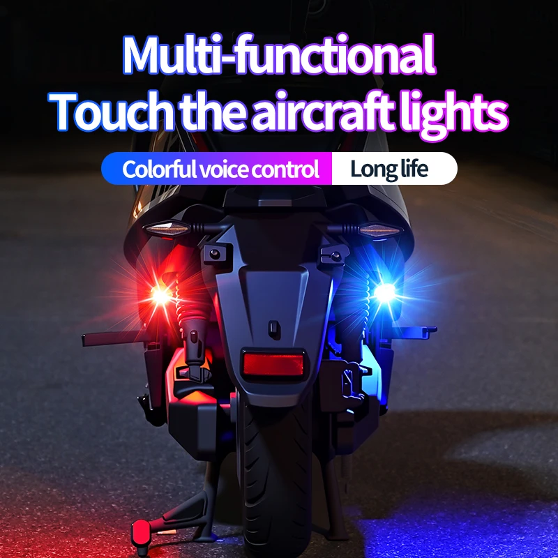 

Wireless Light Aircraft Airplane Helicopter Warning Lights RGB Led Aircraft Strobe lights Motorcycle Lights LED Flash Position