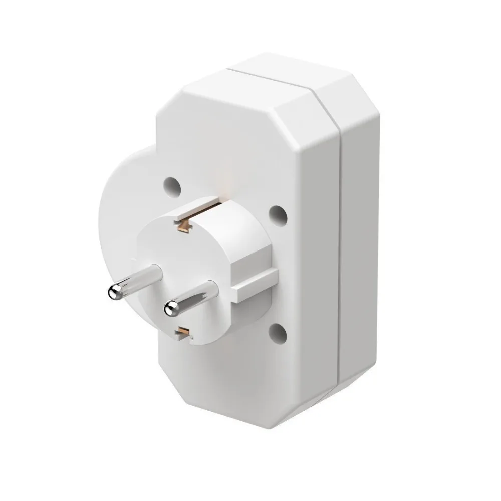 High Quality 1 To 3 Plug Adapter with Switch, German Standard Power Converter, Euro Plug Socket for Turkey & Portugal, 16A