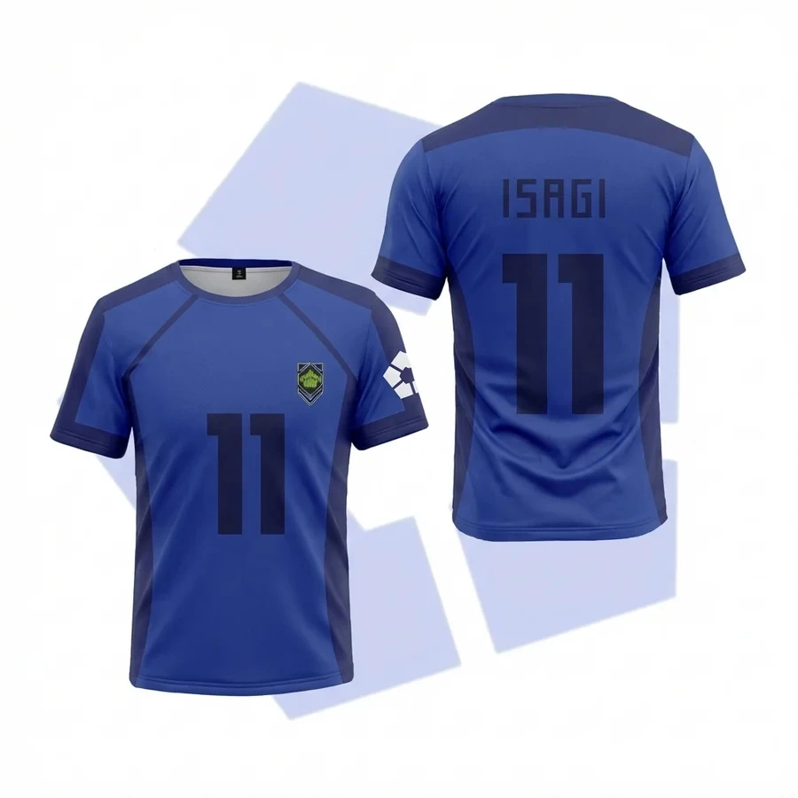 Blue Lock Isagi Yoichi Hyoma Chigiri Meguru Bachira Anime-Trikot für Kinder und Erwachsene, Fußball-Cosplay, lässiges, bequemes Sommer-Oberteil – Detail 7