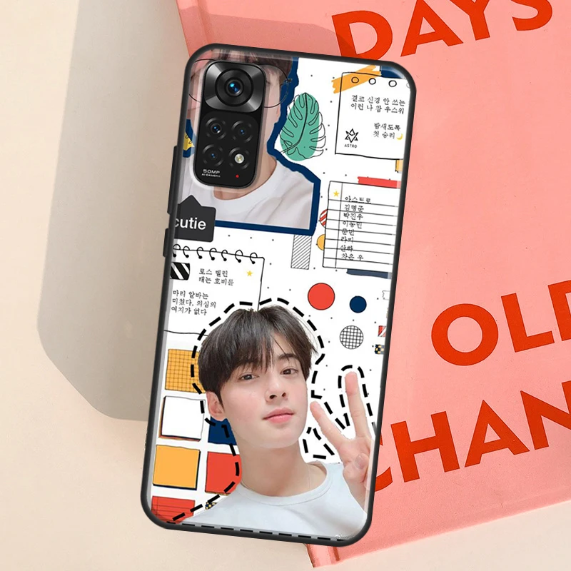 Cha Eun Woo Korean actor singer Case For Xiaomi Redmi Note 10 11 12 Pro Note 9 8 Pro 9S 10S 11S 12S 10A 10C 9C 12C Coque