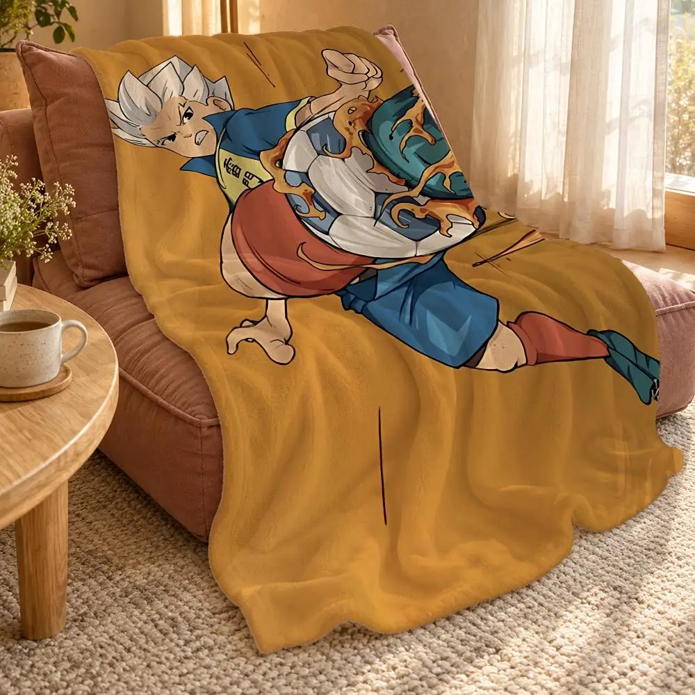 Axel Blaze Firestorm Inazuma Eleven Anime Throw Double Sided Flannel Throw Blanket Soft Travel Camping Sofa Bed Home