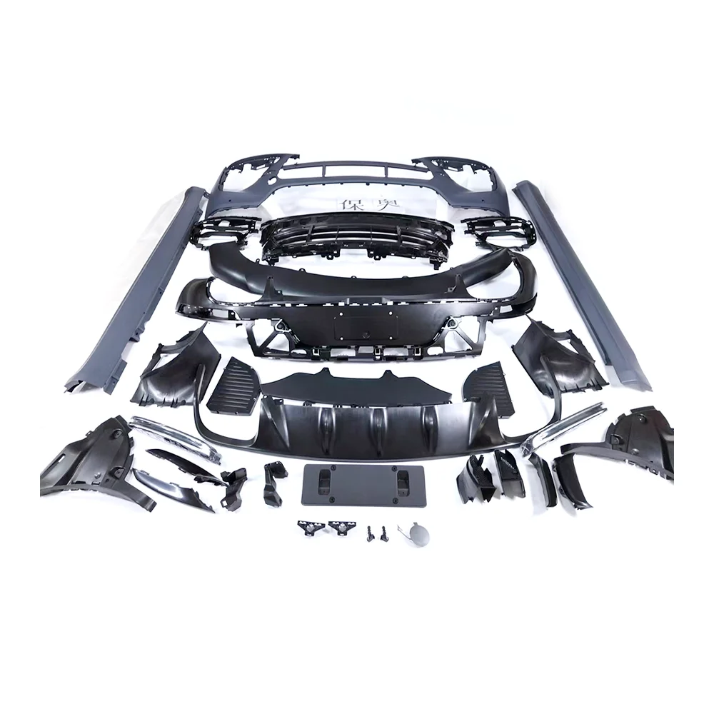 

Tom AutoMade in China Sport Style Full Set Car Body Kit Front & Rear Bumper Set with Side-skirts for Macan