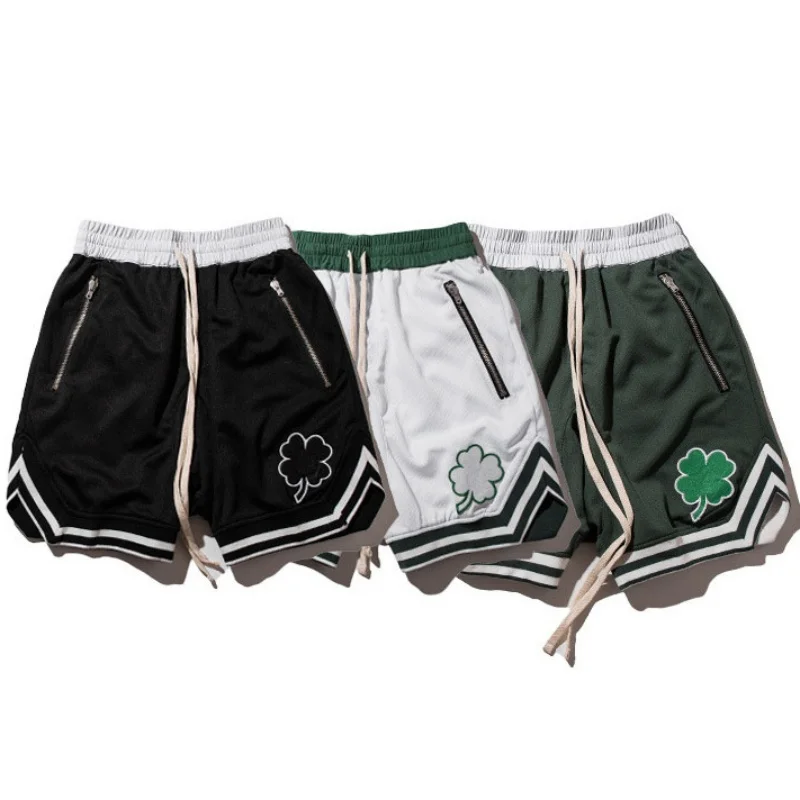 Merkshorts Heren Bodybuilding sneldrogende sportshorts Joggers Knielengte Joggingbroek Zomer Mannelijke sportscholen training Hardloopshorts
