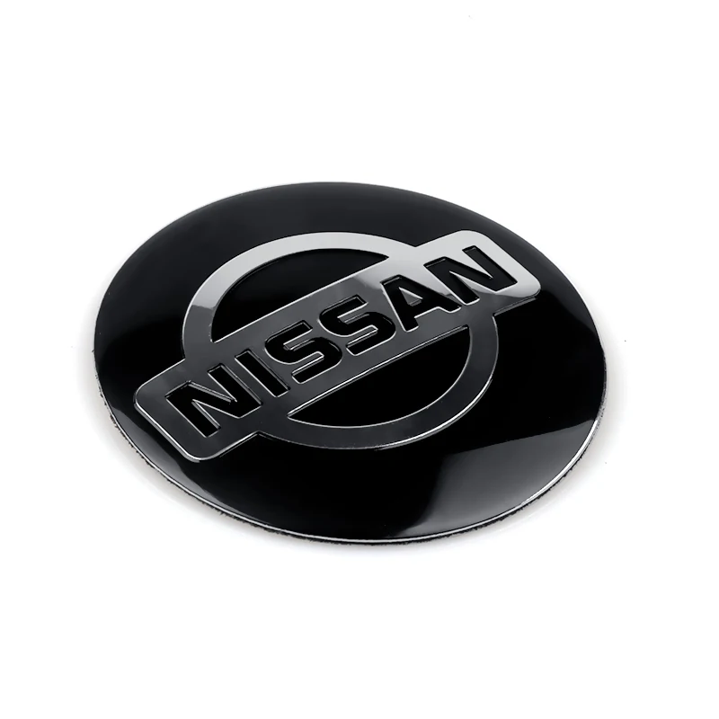 56MM Car Wheel Hub Cap Tire Center Emblem Sticker Accessories For Nissan Juke Logo Serena Versa Micra 350Z 370Z Armada Kicks