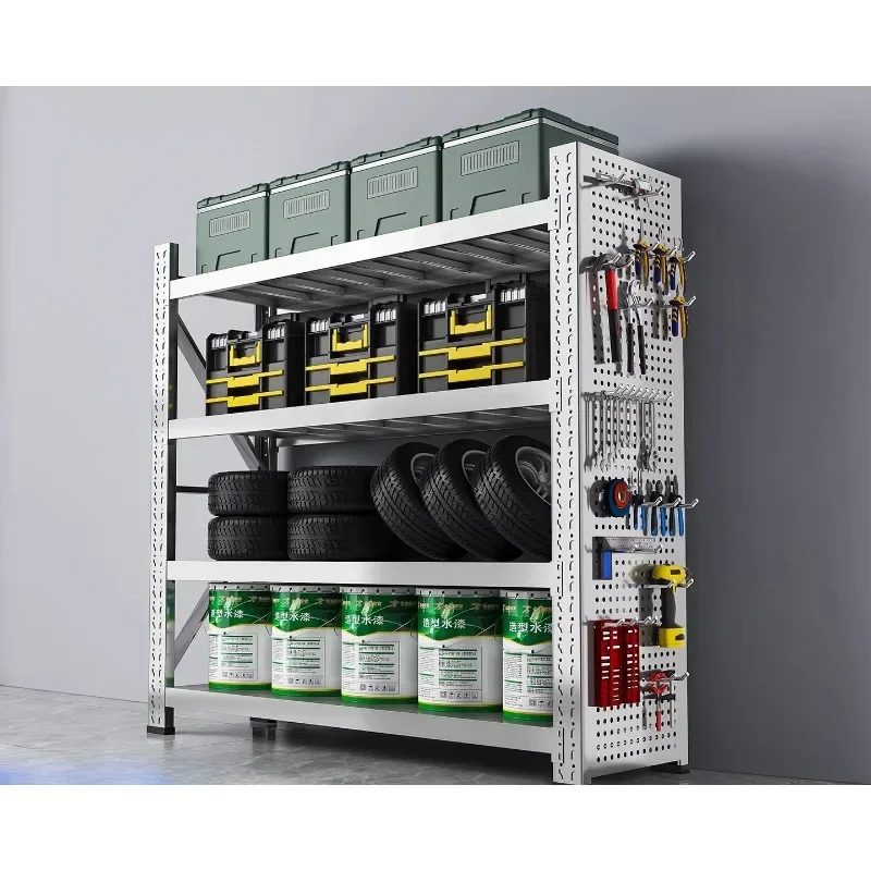 #Home 304 stainless steel storage shelves Heavy duty warehouse Basement cold storage Multi-layer shelves Kitchen express storage