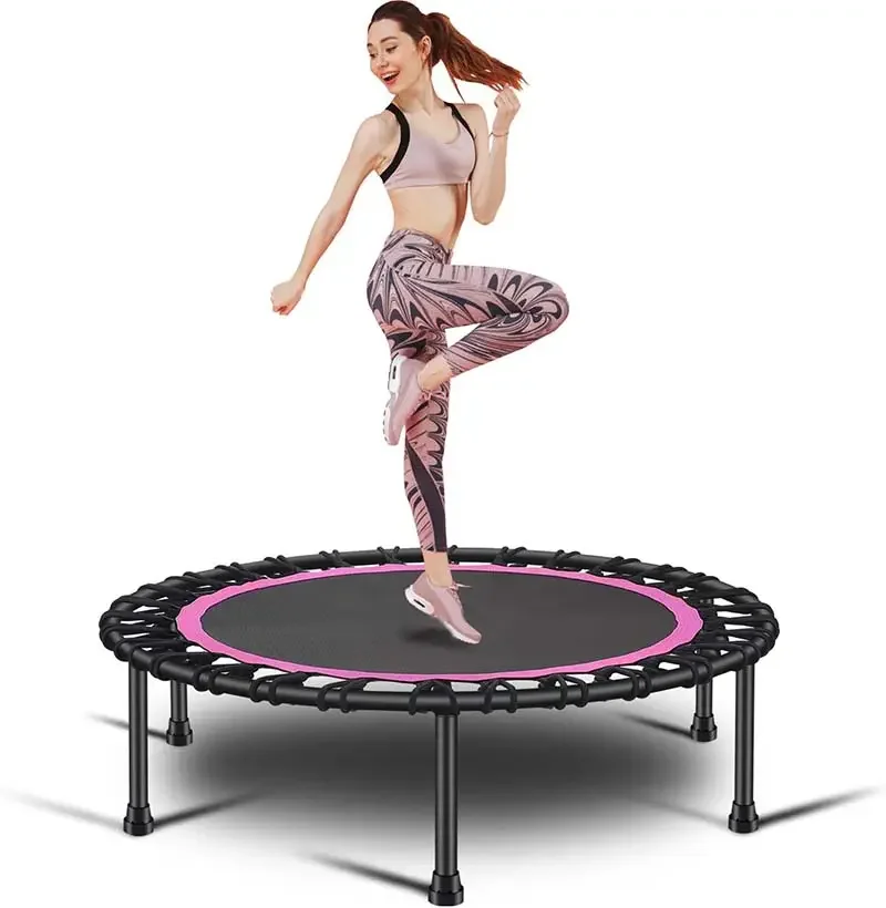 แทรมโพลีนขนาดเล็กฟิตเนสแบบพกพาปรับโฟม Handle Silent Stable Bounce Rebounder