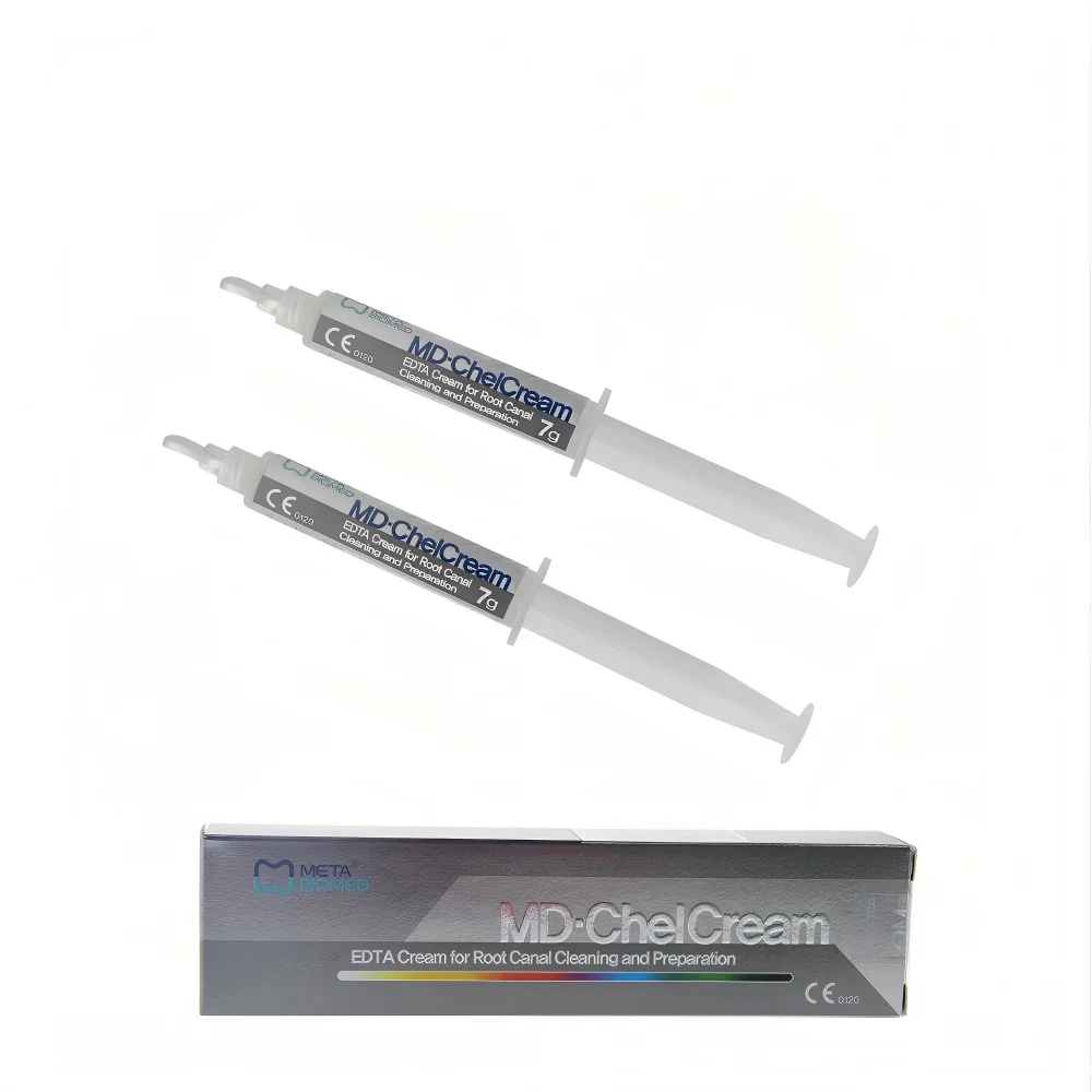

Гель для очистки корневых каналов Meta MD-ChelCream 7г X2, стоматологический ЭДТА-гель 19% для удаления смазочного слоя, эндодонтическая подготовка, шприц