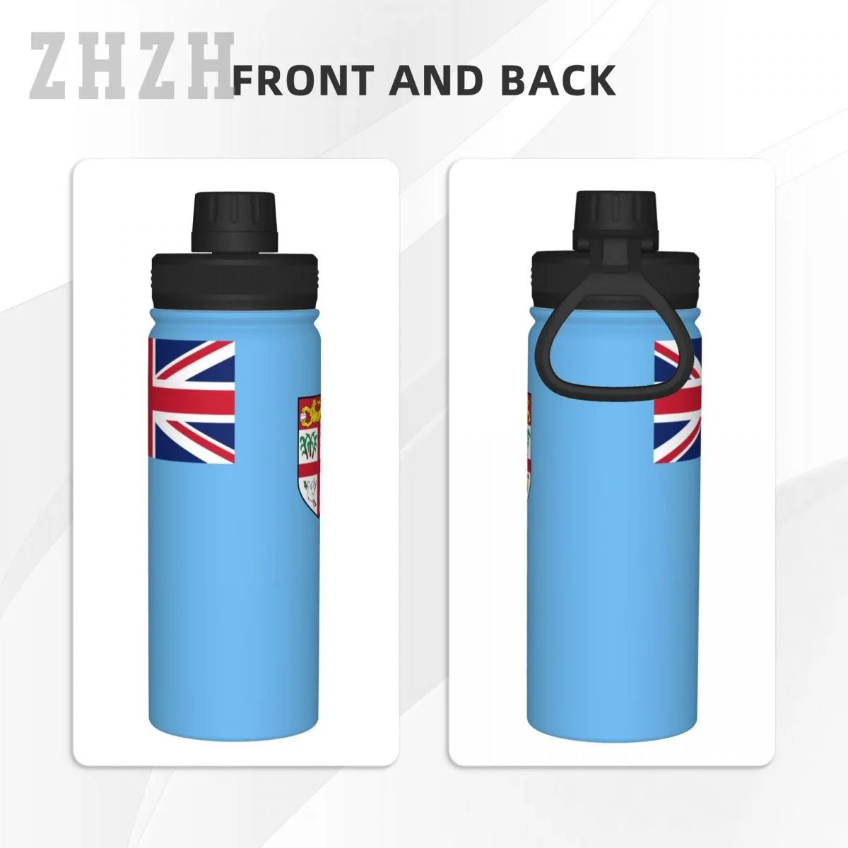 Unisex Sports Water Thermos Bottle Fiji Flag 304 Stainless Steel Double-layer Insulation Cold And Hot Travel